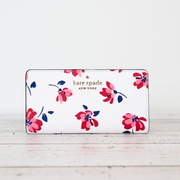 kate spade Handbags - NWT Kate Spade Staci Tea Garden Toss Slim Wallet